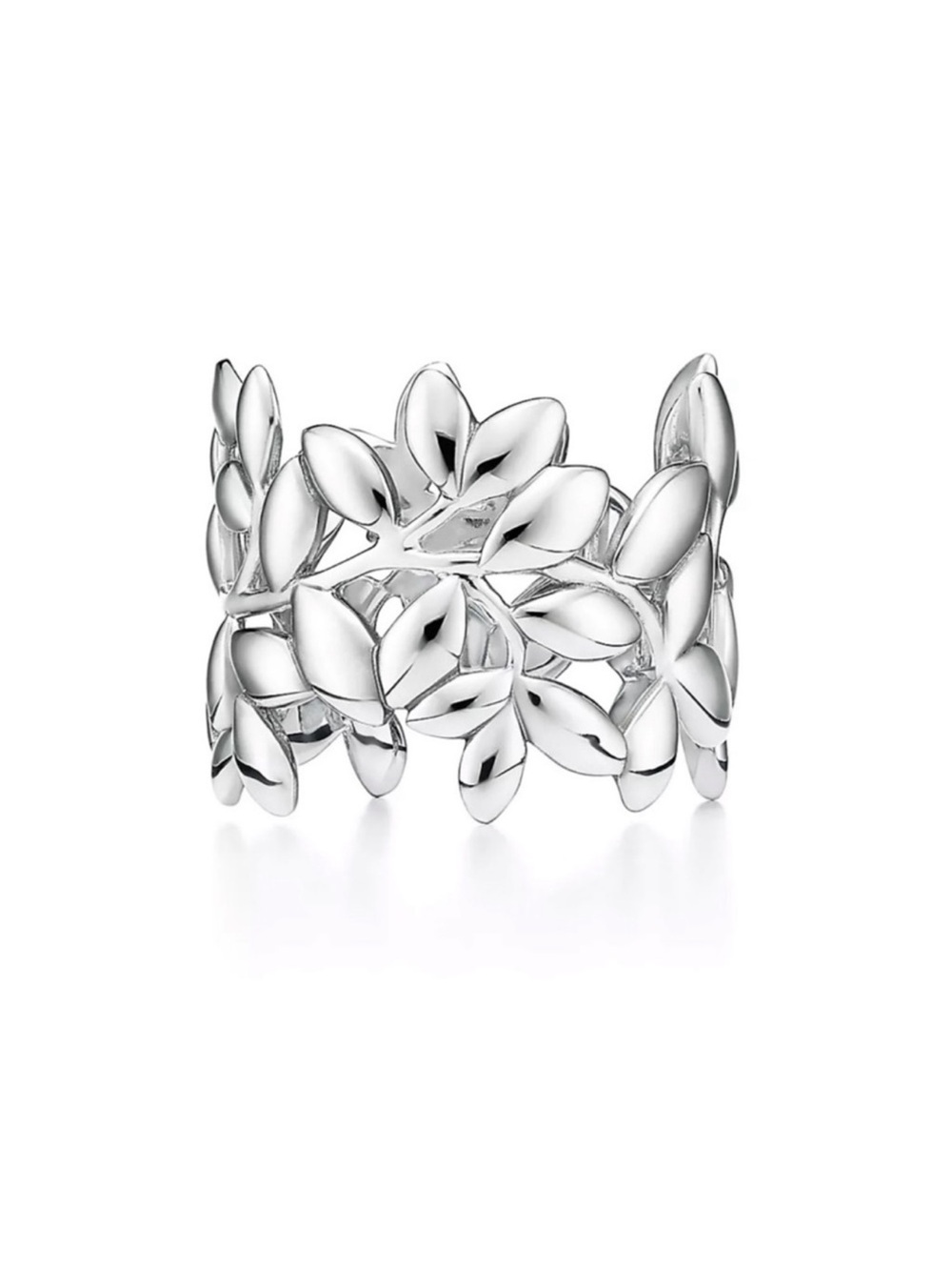 Authentic Tiffany & Co. Silver Leaf Ring